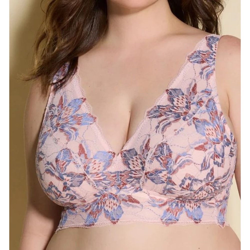 Cosabella Paradiso Super Curvy Wireless Lace Bralette Black Made in Italy